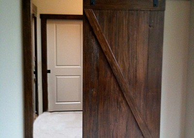 Sliding Barn Door Entryway - Open - by Ricco Builders